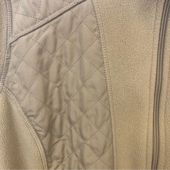 Style & Co./ full zip up jacket/ quilted elbows/ Beige/ Size XL - Picture 2 of 9